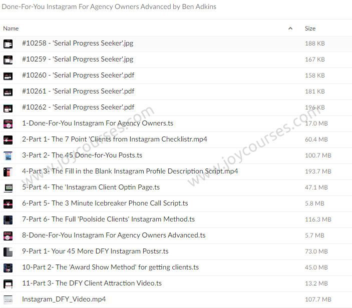 Done-For-You Instagram For Agency Owners Advanced by Ben Adkins