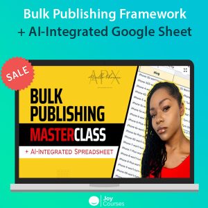 Bulk Publishing Framework + AI-Integrated Google Sheet