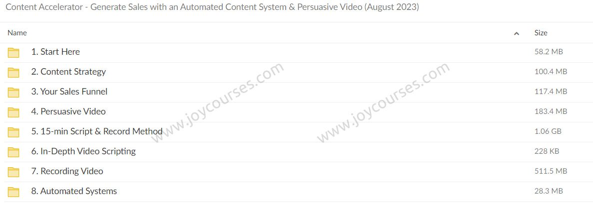 Content Accelerator - Generate Sales with an Automated Content System & Persuasive Video (August 2023)