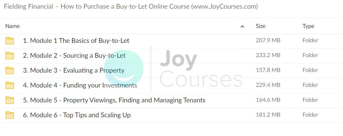 Fielding Financial – How to Purchase a Buy-to-Let Online Course