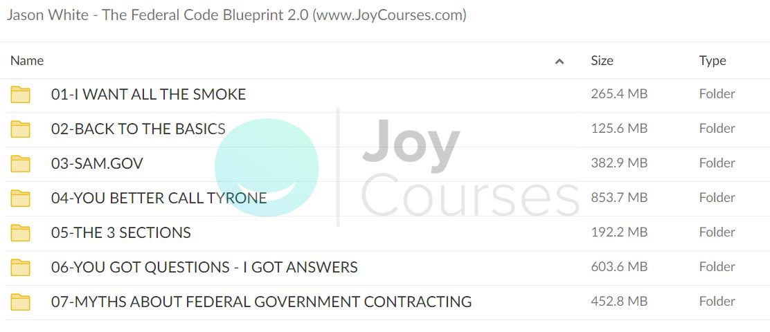 Jason White - The Federal Code Blueprint 2.0