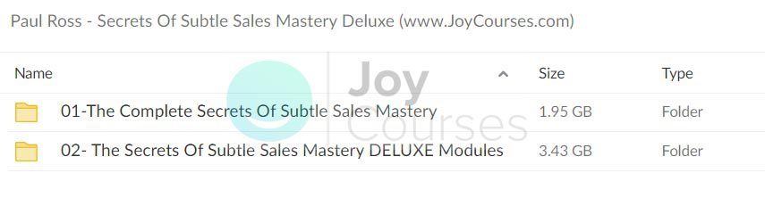 Paul Ross - Secrets Of Subtle Sales Mastery Deluxe