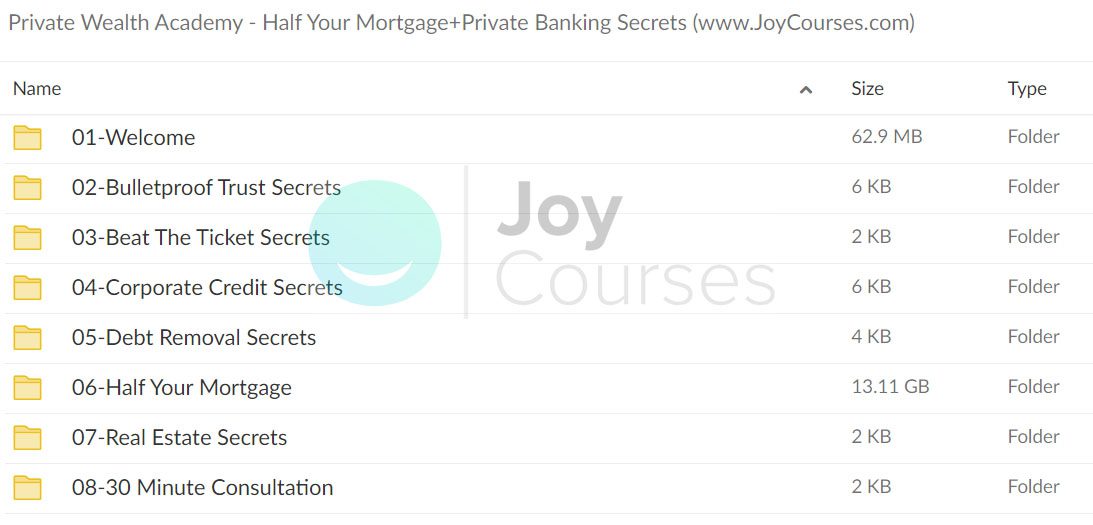 Private Wealth Academy - Half Your Mortgage+Private Banking Secrets