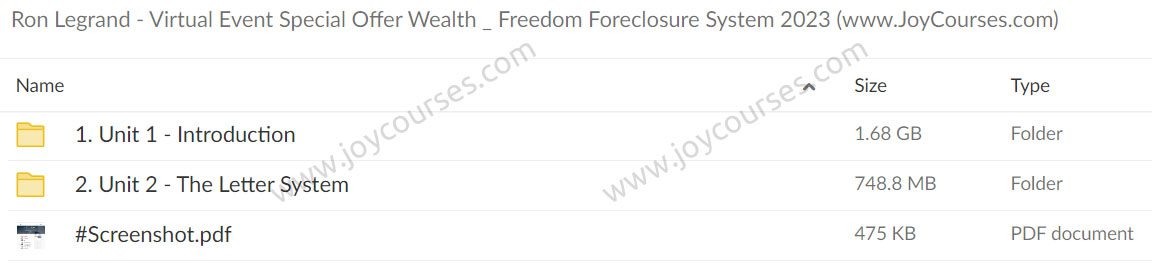 Ron Legrand - Virtual Event Special Offer Wealth _ Freedom Foreclosure System 2023