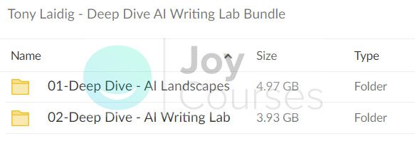 Tony Laidig - Deep Dive AI Writing Lab Bundle