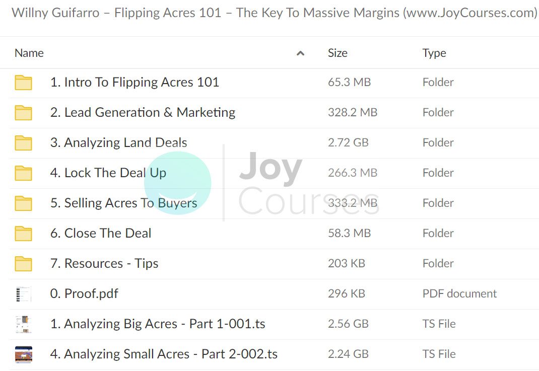 Willny Guifarro – Flipping Acres 101 – The Key To Massive Margins