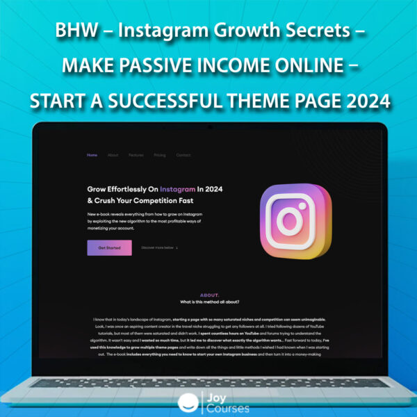 BHW – Instagram Growth Secrets – Make Passive Income Online – Start a Successful Theme Page 2024