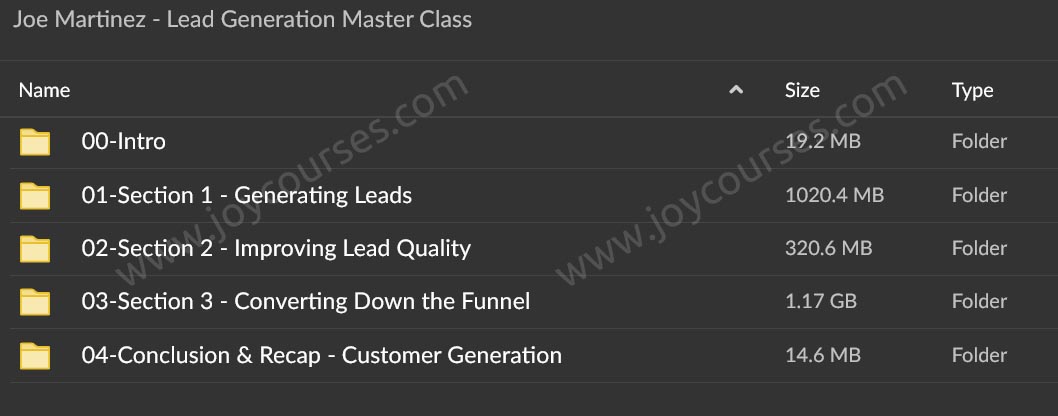 Joe Martinez - Lead Generation Master Class