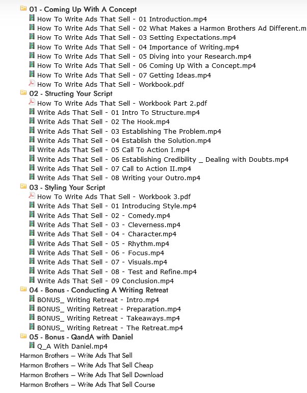 Harmon Bothers - Write Ads That Sell