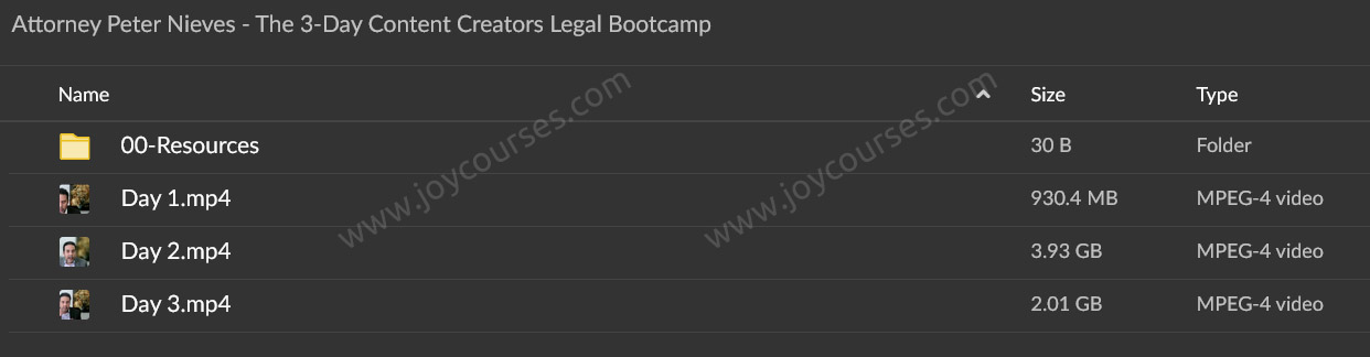 Attorney Peter Nieves – The 3-Day Content Creators Legal Bootcamp