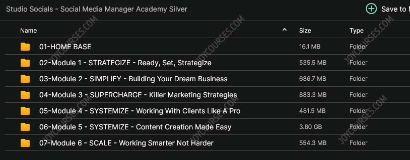 Studio Socials – Social Media Manager Academy Silver